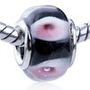 Pink Petunia Translucent Murano Glass European Beads
