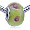  Red   Flower  Translucent Murano Glass European Beads GB_YW29