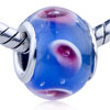 Charming Pink Flower Murano Glass European Beads