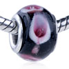 Pink Tulip Translucent Murano Glass European Beads GB_YW42