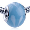 White Teardrop Kelly Murano Glass European Beads