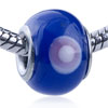 Pink And White Concentric Circle Murano Glass European Beads