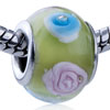  Pink  And  Blue  Bubble Flower Translucent Murano Glass European  ... 