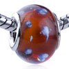 Pale Blue Speckle Translucent  Red   Murano  Glass European Beads