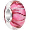 Blazing Pink Petal All Brands Murano Glass Beads Charms Bracelets