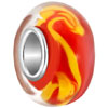 Yellow Swirls Orange Beadss Fit All Brands  Murano Glass Beads   ... 