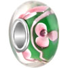 Emerald Green Pink Garden Flower Fit All Brands Murano Glass Beads Charms Bracelets
