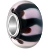 White With Black Stripes Murano Glass Beads Charms Bracelets