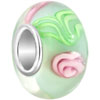 Clear Flower Leaf Beadss Fit All Brands Murano Glass Beads Charms Bracelets