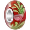 Garnet Red Flower Beadss Fit All Brands Murano Glass Beads Charms Bracelets