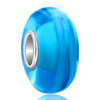 Water Blue With Stripes Murano Glass Beads Charms Bracelets