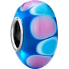 Sapphire Blue Ball Aquamarine Rose Pink Dots Murano Glass Beads Charms Bracelets
