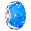 Aquamarine With Water Bubbles All Brands Murano Glass Beads Charms Bracelets