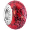 Red With Black Stripes Turquoise Murano Glass Beads Charms Bracelets
