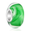 Green And White Ice Cream 925 Sterling Silver Murano Glass European Beads