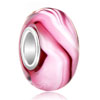 Pink And White Ice Cream 925 Sterling Silver Murano Glass European Beads