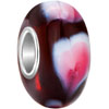 Siam With White Butterfly Flower 925 Sterling Silver Murano Glass European Beads