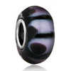 Black With Evil Eye 925  Sterling Silver Murano Glass Beads Charms Bracele...