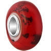 Dark Red Coral 925 Sterling Silver Murano Glass European Beads