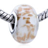 Golden Speckles Murano Glass European Beads