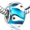 White Teardrop Karen Murano  Glass  European Beads