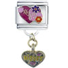 Hugs And Kisses Dangle Italian Charm