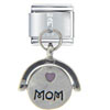 Dangle Heart Best Mom Italian Charm