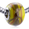 Yellow Old Tree Murano Glass European Beads