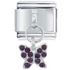 January Garnet Color Butterfly Italian Charm