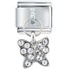 April Diamond Color Butterfly Italian Charm