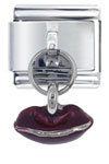 Dangle Red Lips Italian Charm