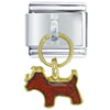 Dangle Red  Dog  Italian Charm