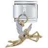  Gold  Cupid Italian Charm