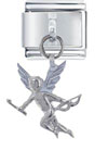Dangle  Silver  Cupid  Italian  Charm