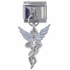 Silver Tone Winged Angel Italian Charm