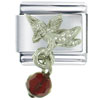 January Garnet Color Baby Angel Italian Charm