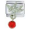 July Ruby Color Baby Angel Italian Charm