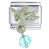 December Blue Zircon Color Baby Angel Italian Charm