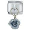Rose Light Blue Italian Charm
