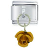 Rose Orange Italian Charm