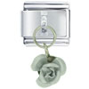 Rose Silver Italian Charm