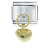 Dangle Golden Heart Italian Charm