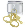 Handcuffs And Key Italian Charm