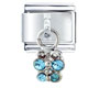 Light Blue Studded Butterfly Dangle Italian Charm