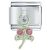 Crystal Dragonfly Pink Italian Charm