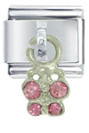 Butterfly Pink Italian Charm