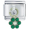  Flower  Green Italian Charm