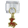 Deer Red Italian Charm
