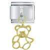 Teddy Bear Cut Out Italian Charm