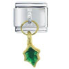Dangle Holly Leaf Italian Charm
